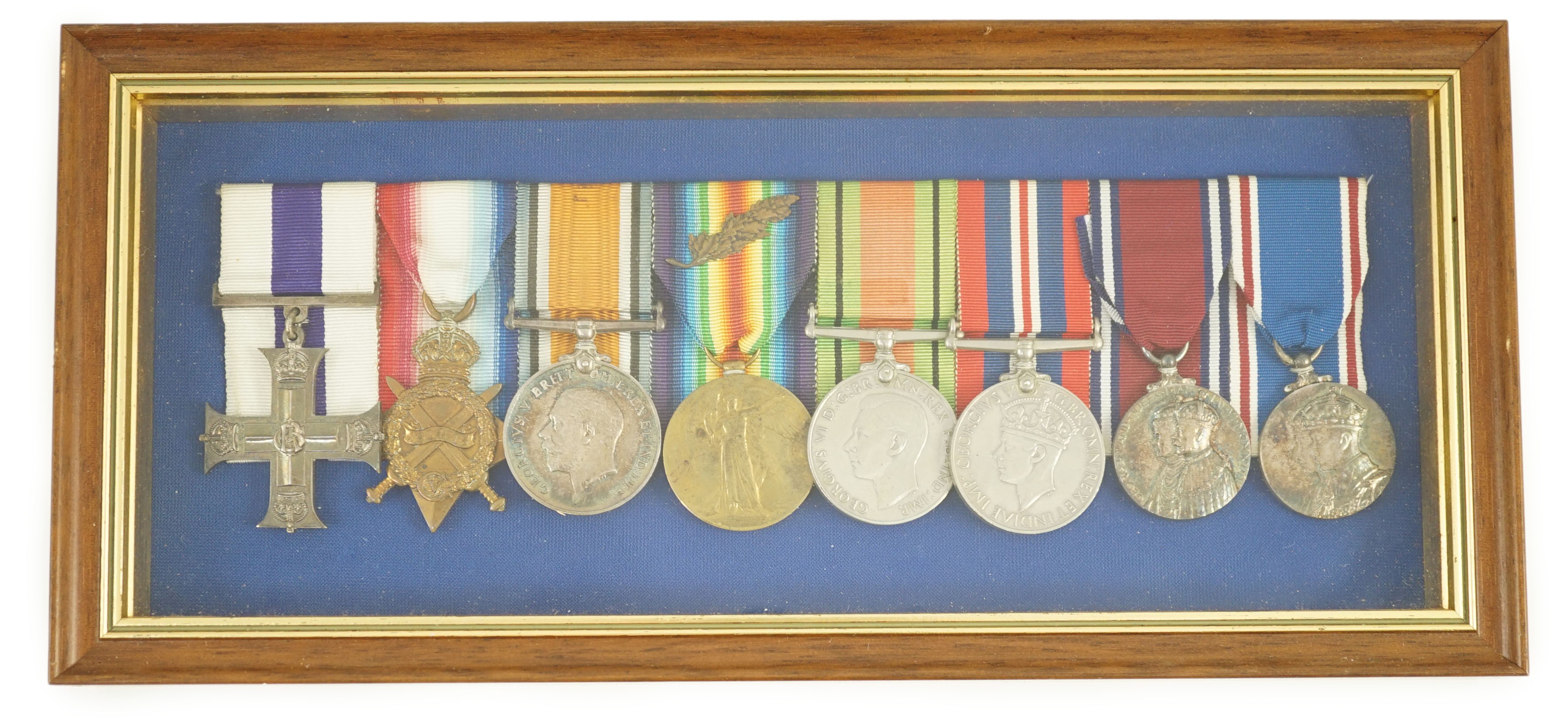 A WW1/WW2 MC group of eight medals to Major G H Hunt, Royal Engineers